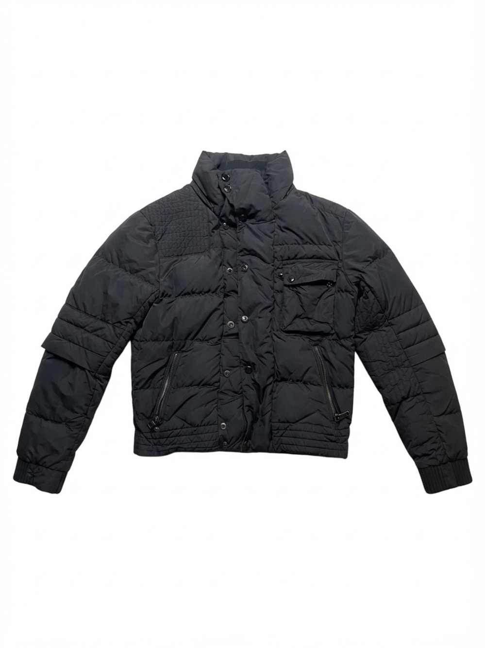 Ralph Lauren Black Puffer Jacket with Quilted Details